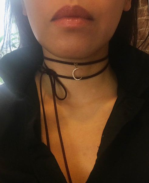 Suede choker online