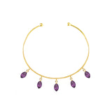 Amethyst Cuff Adjustable Bangle