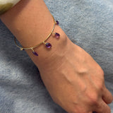 Amethyst Cuff Adjustable Bangle