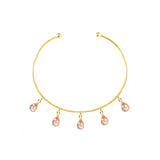 Champagne Topaz Cuff Adjustable Bangle
