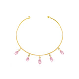 Pink Sapphire Cuff Adjustable Bangle