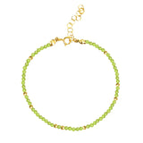 August Birthstone Bracelet - Peridot