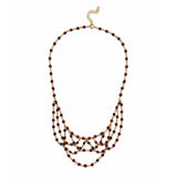 Garnet Statement Bib Necklace