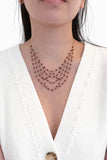Garnet Statement Bib Necklace