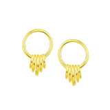 Classic Circle With Dangle Post Earrings