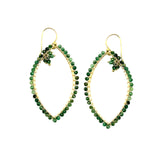 Emerald Marquise Frame Earrings