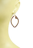 Garnet Marquise Frame Earrings