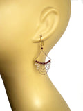Garnet Chandelier Chain Earrings
