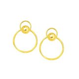 Classic Double Circle Post Earrings