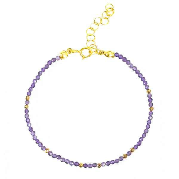 February Birthstone Bracelet - Amethyst