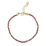 January Birthstone Bracelet - Garnet