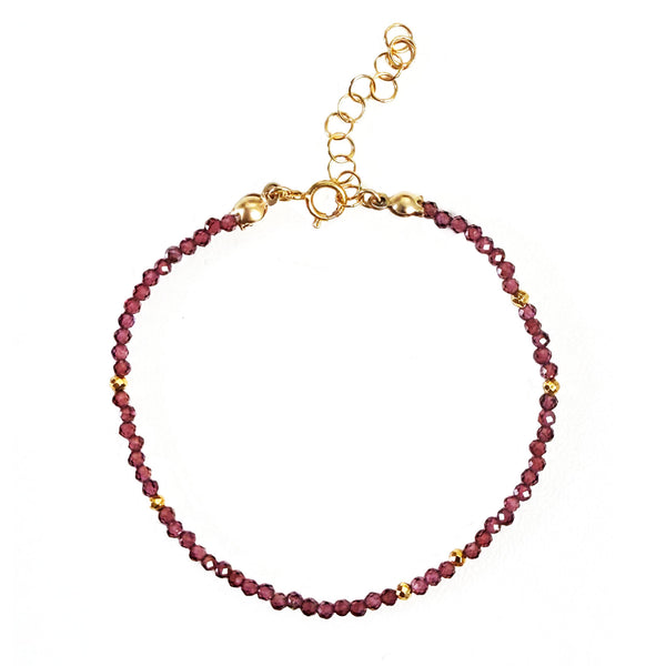 January Birthstone Bracelet - Garnet