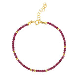 July Birthstone Bracelet - Ruby
