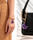 Amethyst Moon Bracelet & Purse Charm