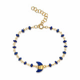 Lapis Lazuli Crescent Moon Bracelet