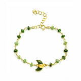 Emerald Crescent Moon Bracelet