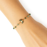 Emerald Crescent Moon Bracelet