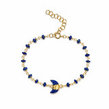 Lapis Lazuli Crescent Moon Bracelet