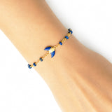Lapis Lazuli Crescent Moon Bracelet