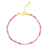 October Birthstone Bracelet - Pink Tourmaline