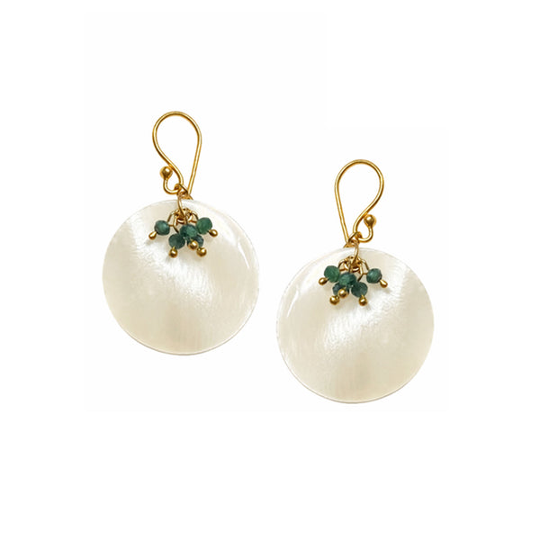 Emerald Shell Earrings