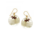 Garnet Shell Earrings
