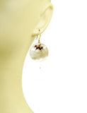 Garnet Shell Earrings