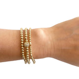 Triple Strand Stretch Gold Bracelet Set