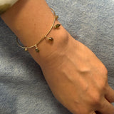 Green Tourmaline Cuff Adjustable Bangle