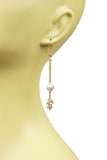 Double Pearl Dangle Vermeil Earrings