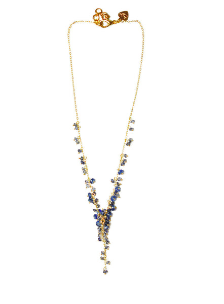 Iolite Cascading Cluster Necklace