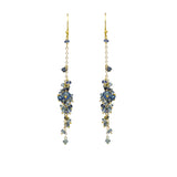 Iolite Cascading Cluster Earrings