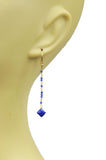 Lapis Lazuli Linear Vermeil Earrings
