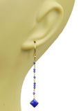 Lapis Lazuli Linear Vermeil Earrings