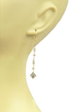 Smoky Topaz Linear Vermeil Earrings