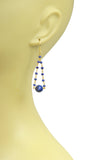 Lapis Lazuli Pearl Pendulum Vermeil Earrings
