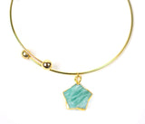 Amazonite Star Charm Adjustable Bracelet