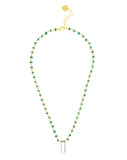 Amazonite With White Topaz Pendant