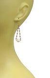 Amethyst Pearl Pendulum Vermeil Earrings