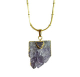 Double Chain Amethyst Necklace