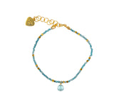 Blue Topaz And Aquamarine Delicate Bracelet