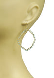 Aquamarine Organic Hoop Vermeil Earrings