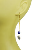 Lapis Lazuli And Iolite Cluster Vermeil Earrings