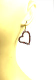 Garnet Heart Earrings