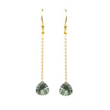 Green Amethyst Dangle Earrings