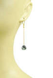 Green Amethyst Dangle Earrings