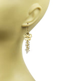 Flower With Pearl Cluster Vermeil Earrings