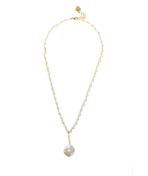 Keshi Pearl Drop Necklace