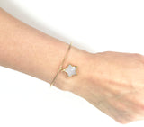 Moonstone Star Charm Adjustable Bangle