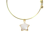 Moonstone Star Charm Adjustable Bangle